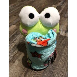 Keroppi Frog Character Plus & Throw Set New with Tags